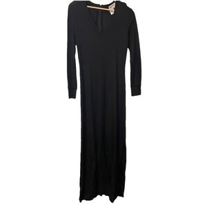 Vintage Women's Julie Miller Ribbed Maxi Dress High Slit 60s-70s Size 12